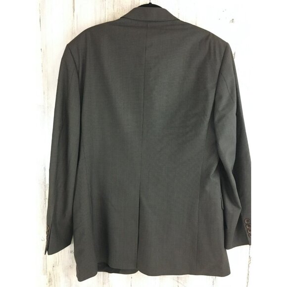 Brooks Brothers 346 Stretch Mens Two Button Blazer Jacket Brown Houndstooth 42 L - Picture 8 of 16